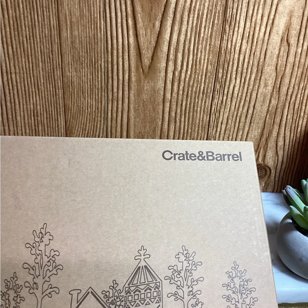 Crate&Barrel Natural Wood Village Set